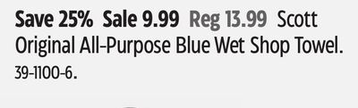 Scott Original All-Purpose Blue Wet Shop Towel