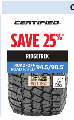 CERTIFIED RIDGETREK Tires