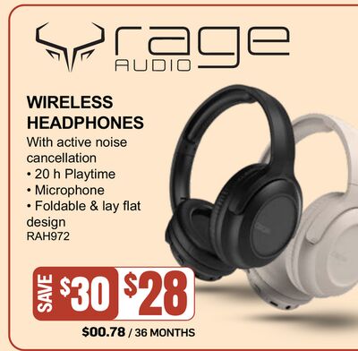 Rage Audio Wireless Headphones