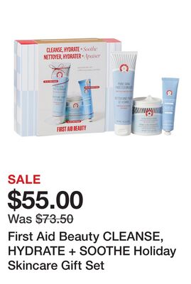 First Aid Beauty CLEANSE, HYDRATE + SOOTHE Holiday Skincare Gift Set