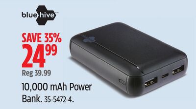 10,000 mAh Power Bank.