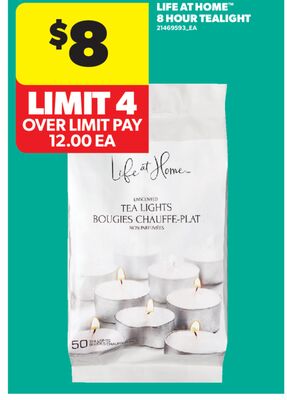 LIFE AT HOME™ 8 HOUR TEALIGHT