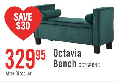 Octavia 53.25" Storage Bench - Green Velvet