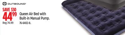 Queen Air Bed with Built-in Manual Pump