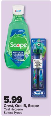 Crest, Oral B, Scope Oral Hygiene