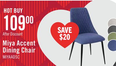 Miya Dining Chair with Polyester Fabric, Metal - Navy Blue