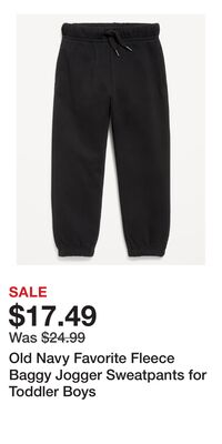 Old Navy Favorite Fleece Baggy Jogger Sweatpants for Toddler Boys