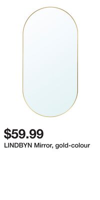 LINDBYN Mirror, gold-colour