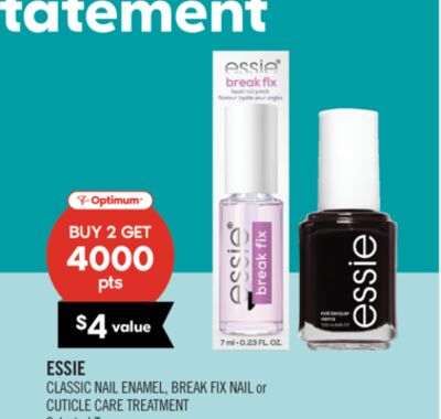 ESSIE CLASSIC NAIL ENAMEL, BREAK FIX NAIL or CUTICLE CARE TREATMENT