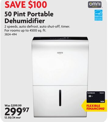 50 Pint Portable Dehumidifier