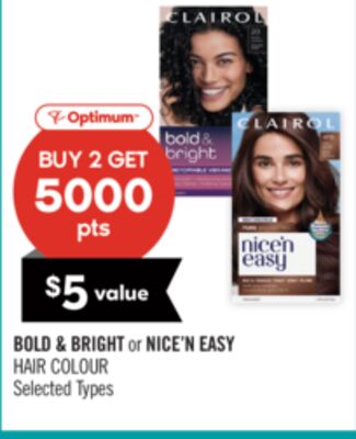 BOLD & BRIGHT or NICE'N EASY HAIR COLOR