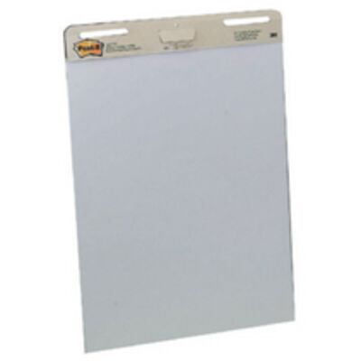 Post-it Self Stick Easel Pad with Built in Carry Handle, 25" x 30-1/2", White, 30 Sheets Per Pad