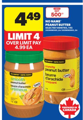 NO NAME® PEANUT BUTTER, 1 KG