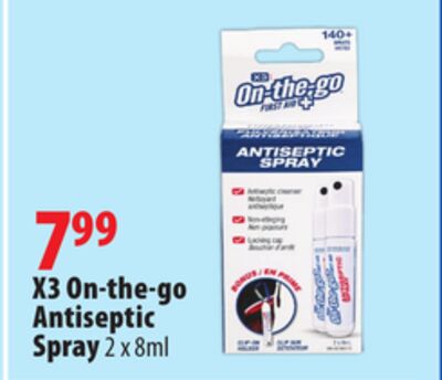 X3 On-the-go Antiseptic Spray