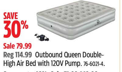 Outbound Queen Double- High Air Bed with 120V Pump.