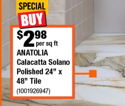ANATOLIA Calacatta Solano Polished 24" x 48" Tile