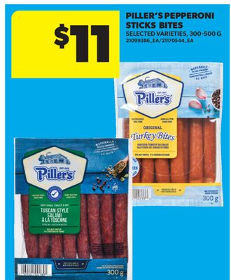 PILLER'S PEPPERONI STICKS BITES, 300-500 G