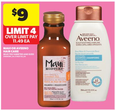 MAUI OR AVEENO HAIR CARE