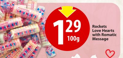 Rockets Love Hearts with Romatic Message