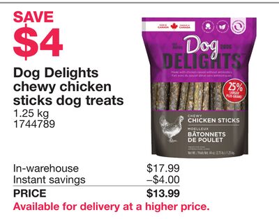 Dog Delights chewy chicken sticks dog treats 1. kg