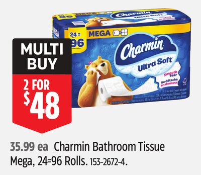 Charmin Bathroom Tissue Mega