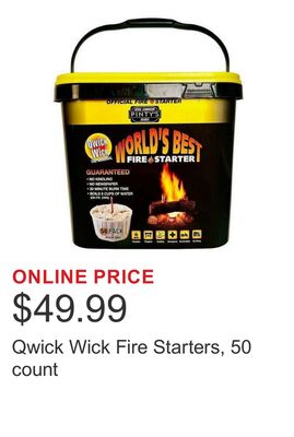 Qwick Wick Fire Starters, 50 count