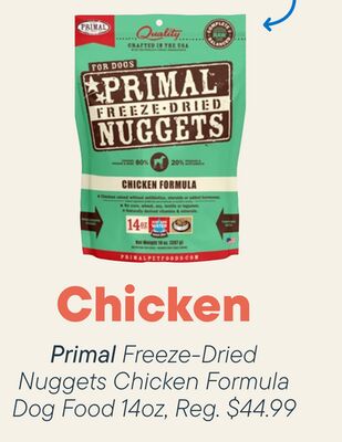 Primal Freeze-Dried Nuggets Chicken Formula Dog Food