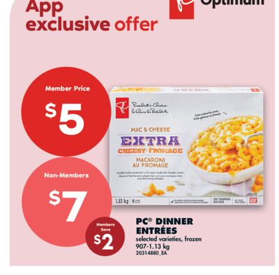 PC® DINNER ENTRÉES, 907-1.13 KG