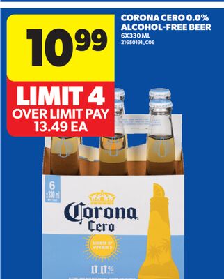 CORONA CERO 0.0% ALCOHOL-FREE BEER, 6X330 ML
