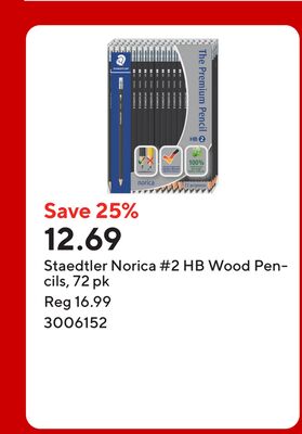 Staedtler Norica #2 HB Wood Pencils, 72 pk