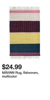 MÄVINN Rug, flatwoven, multicolor