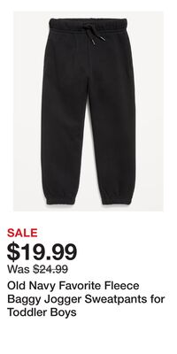 Old Navy Favorite Fleece Baggy Jogger Sweatpants for Toddler Boys