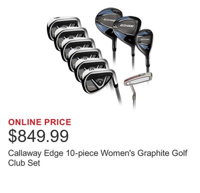 Callaway Edge 10-piece Women's Graphite Golf Club Set