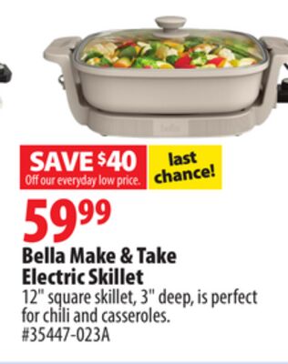 Bella Make & Take Electric Skillet