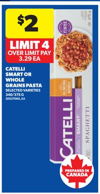 CATELLI SMART OR WHOLE GRAINS PASTA