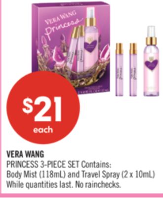 VERA WANG PRINCESS 3-PIECE SET Body Mist 118mL Travel Spray 2 x 10mL