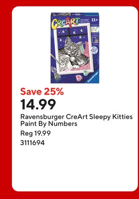 Ravensburger CreArt Sleepy Kitties Paint By Numbers