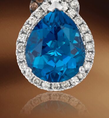 Deep Sea Topaz, Chocolate & Nude Diamonds 14K Vanilla Gold