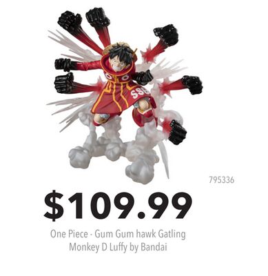 One Piece - Gum Gum hawk Gatling Monkey D Luffy by Bandai