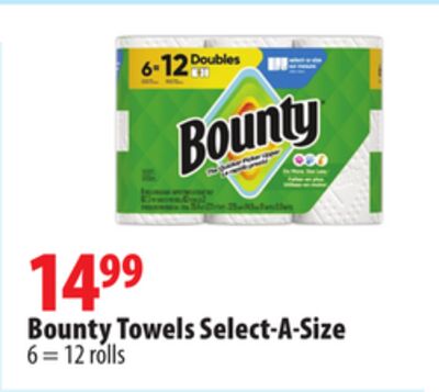 Bounty Towels Select-A-Size