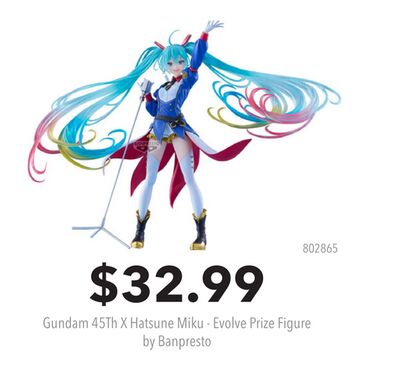 Gundam 45Th X Hatsune Miku - Evolve Prize Figure by Banpresto