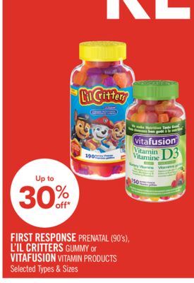 FIRST RESPONSE PRENATAL (90's), L'IL CRITTERS GUMMY or VITAFUSION VITAMIN PRODUCTS