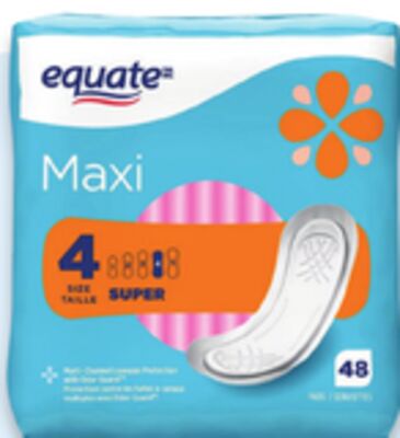Equate Maxi pads or liners