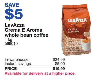 LavAzza Crema E Aroma whole bean coffee 1 kg