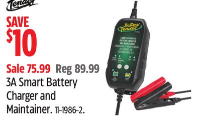 3A Smart Battery Charger and Maintainer