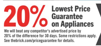 20% Lowest Price Guarantee on Appliances