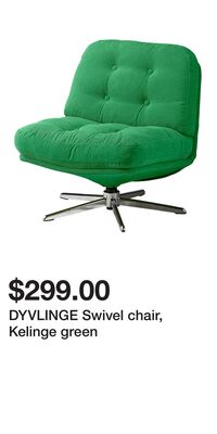 DYVLINGE Swivel chair, Kelinge green
