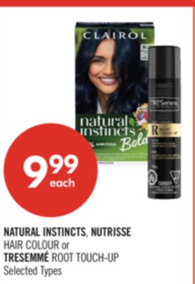 NATURAL INSTINCTS, NUTRISSE HAIR COLOUR or TRESEMMÉ ROOT TOUCH-UP