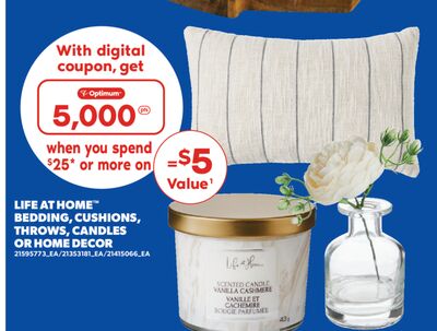 LIFE AT HOME™ BEDDING, CUSHIONS, THROWS, CANDLES OR HOME DECOR