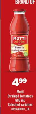 MUTTI STRAINED TOMATOES, 680 mL